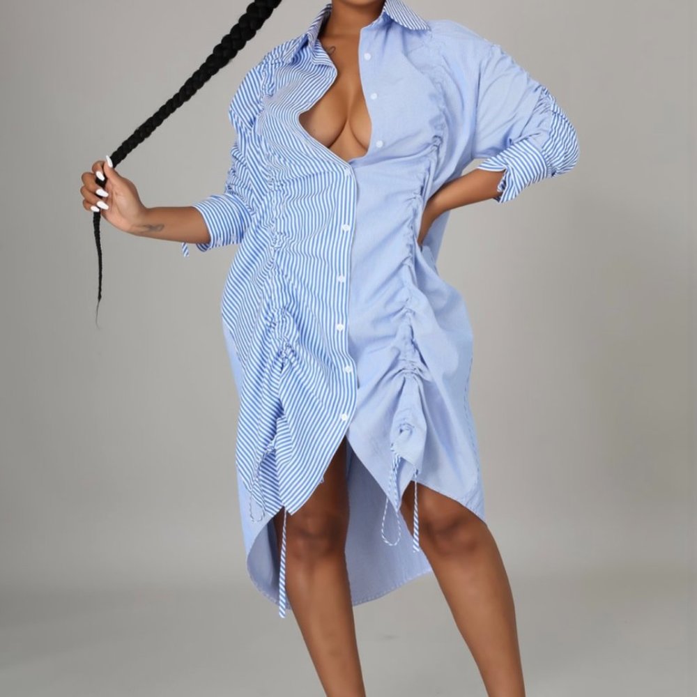 ✨The Two Pattern Shirt Dress✨ - Picture 2 of 3